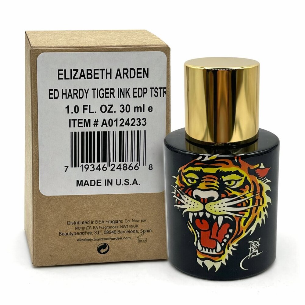 Ed Hardy Tiger Ink Eau De Parfum Unisex EDP Tester 1.0 oz Travel / Gift Ideas